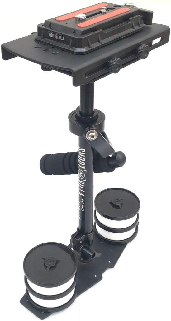 Professional DSLR Nano Handheld Camera Steadycam Video stabilizer Quick Release Adapter Plate for DSLR Upto 2.5 kg (DSLR-Nano-QR), Black, White