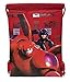Disney Big Hero 6 Mech Bay Max and Hero Drawstring String Backpack School Sport Gym Tote Bag!- Red