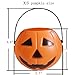 Adorox Small Mini Plastic Jack O Lantern Pumpkin Halloween Party Favor Candy Bucket Table Decoration Props (6)