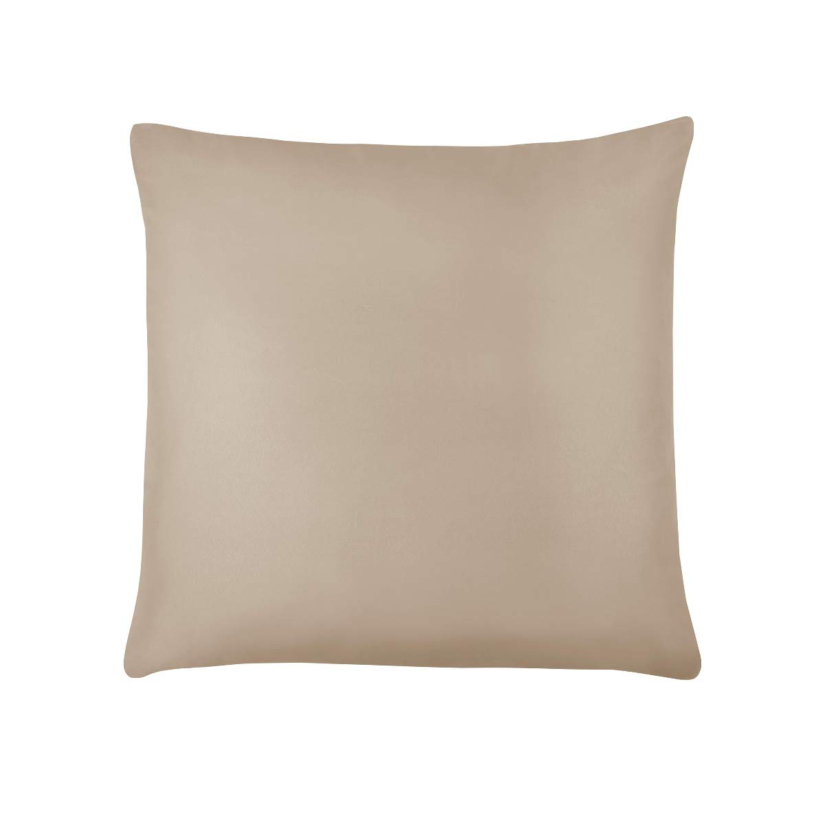 Sleepdown Housewife 2 Pillowcases Super Soft Plain Dye Pair Pack Thermal Warm Cosy Pillow Cover - 80cm x 80cm - Natural
