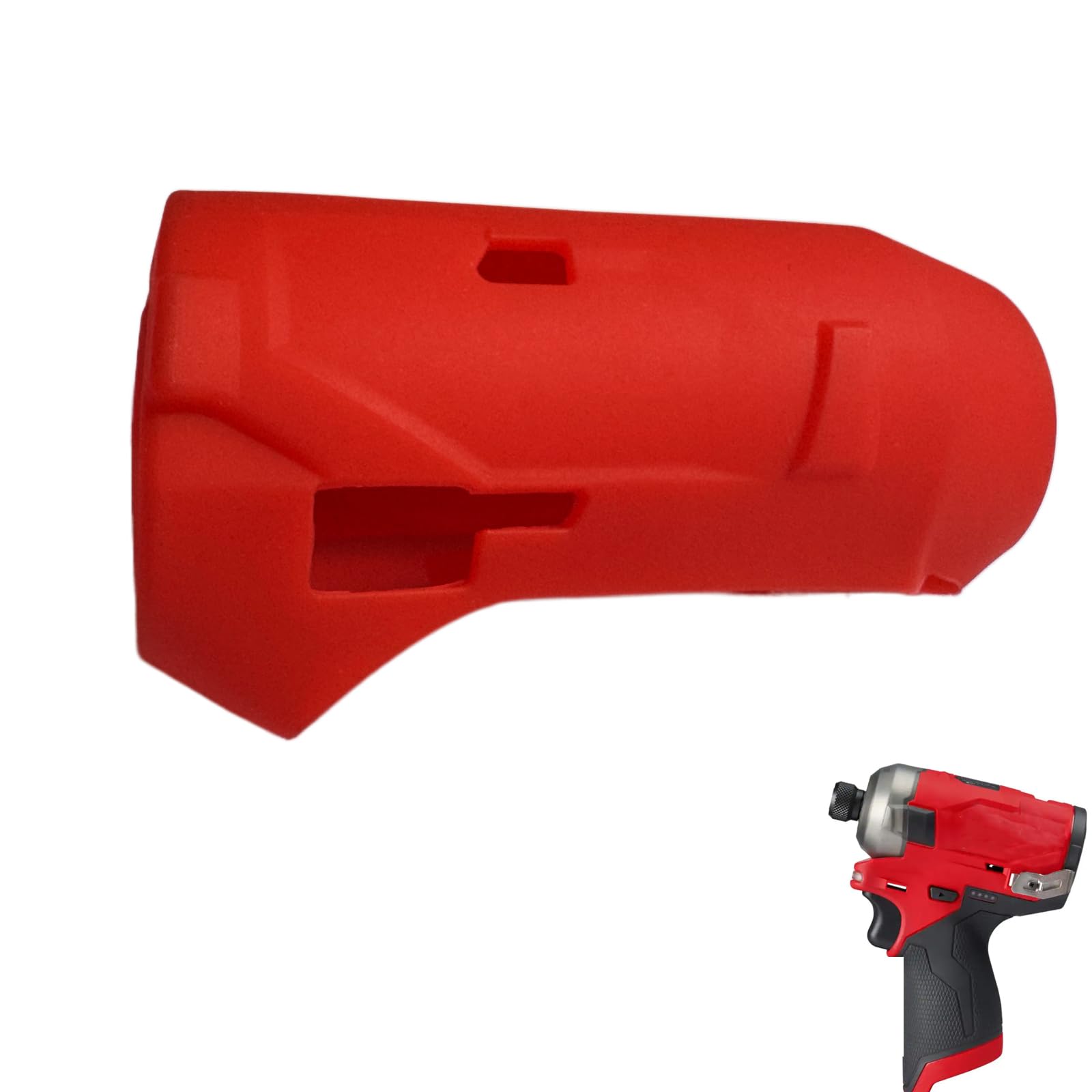 Photo 1 of 1pcs Red 49-16-2551 Impact Protective Boot Compatible with Milwau-kee M12 Fuel 1/4 in Stubby Impact Driver 2551-20