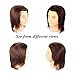 HAIRWAY Male Mannequin Head Human Hair 8 Inch Hairdresser Practice Mannequin Head with 100% Real Human Hair Cosmetology Styling Training Manikin Doll Head with Table Stand Clamp (Dark Brown)