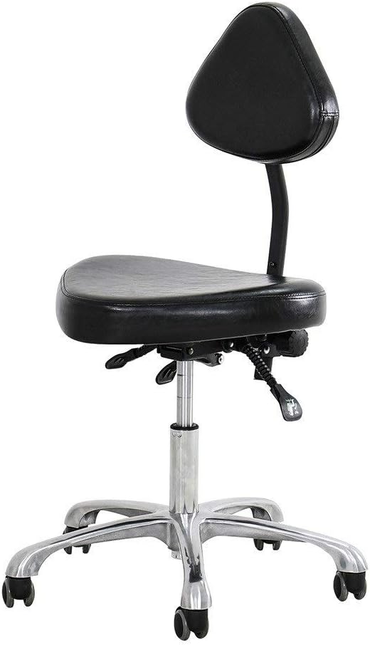 XSDA Computer Chair, Medical Stool/Tattoo Chair, Work Stool with Backrest Multi-Function Lift 46-60cm Chair Black
