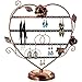 MyGift Copper Color Heart-Shaped with Roses Earring Holder/Earring Tree/Earring Oraganizer/Earring Stand