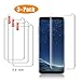 [3-Pack] Edge Screen Protector for Samsung Galaxy S8, 3D Curved Glass HD Tempered Glass Protective Film, High Definition (Stealth) Transparent for 5.8 Inch Samsung Galaxy S8