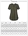 Chiffon Blouse,Timeson Lady Office Tops V Neck Short Sleeve Shirt-Tail Loose Chiffon Tunic Shirts Olive Green X-Large