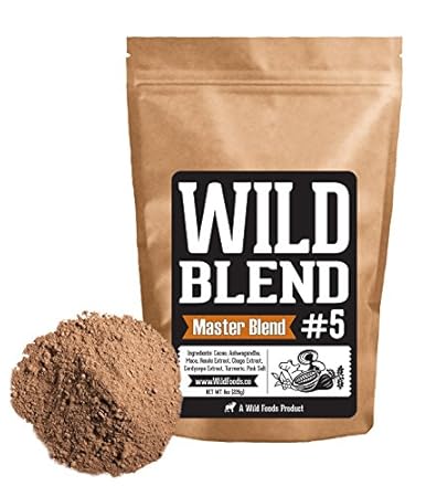 Wild Blend #5 Master Mix Superfood Powder Blend Mix for Smoothies, Shakes, Coffee, Baking - Health, Performance, Nootropic Mental Performance (#5 Master Blend - 8oz)