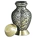 Small Keepsake Urns for Ashes, Mini Cremation Urn - Fits a Small Amount of Cremated Remains - Display Burial at Home or Office Decor (Black Arcadia Flying Birds, Brass Hand Engraved