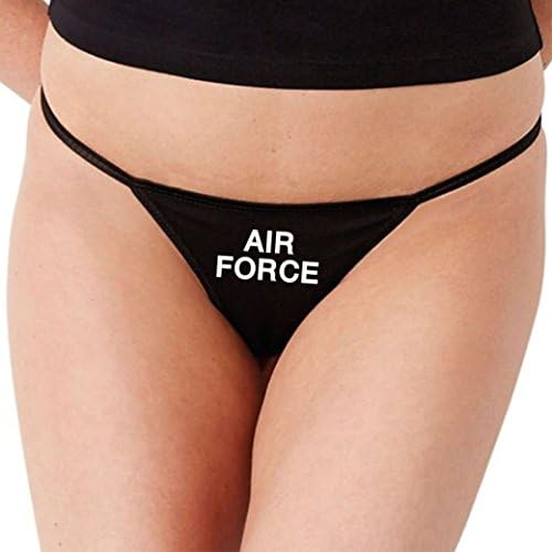 Sexy Baby Bunny Women's Black Thong G-string Air Force USAF, Medium