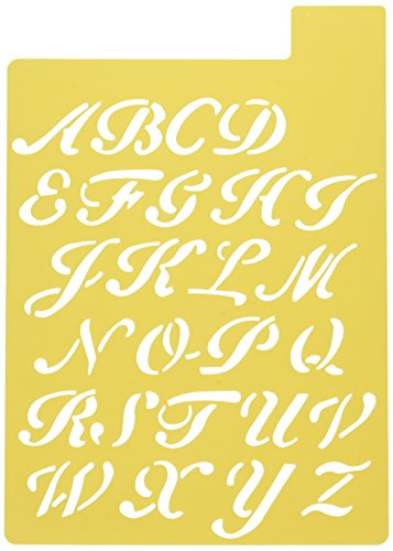 Darice 121725 Upper Case Alphabet Stencil, 3 Fonts in 1, 1-Inch