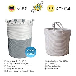 TerriTrophy XXXL Large Cotton Rope Bakset 22"x16"x