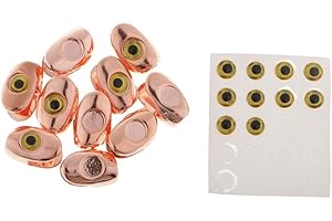 LEIPUPA 10pcs Fly Tying Sculpin Helmets(Head) with 3D Holographic Fish Eyes