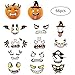 Halloween Pumpkin Decorating Kits,12 Sheets,66 Pcs,Makes 24 Pumpkins(12 Designs)- Halloween Party Supplies Trick or Treat Party Favors