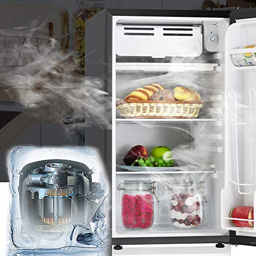 Kuppet Mini Fridge Reversible Door Compact Refrigerator for Dorm