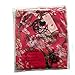 Teamoluna Women's Vogue Off-The-Shoulder Plum Blossom Chiffon Dress Red One Size