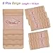 Elastic Back Bra Band Extender 3 X 3 Hook and Eye Tape Stretchy Extension - 6pcs Beige
