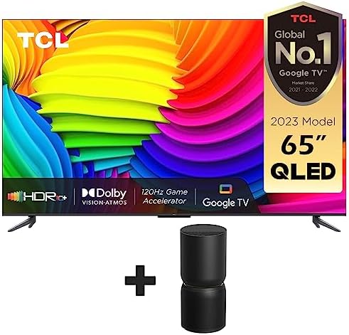 TCL 65 Inch 4K QLED Smart TV - 65C647 (2023 Model) + Free Breeva A5 Air ...