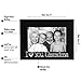 I Love You Grandma Picture Frame, Glass Front - Color: Black - Fits Photos 4x6 - Easel Back for Table Top Display