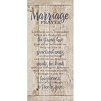 Marriage Prayer Wood Plaque Inspiring Quote 5.5x12 - Classy Vertical Frame Wall Hanging Decoration | Lord, Help us to Remember When we First met | Christian Family Religious Home Decor Saying