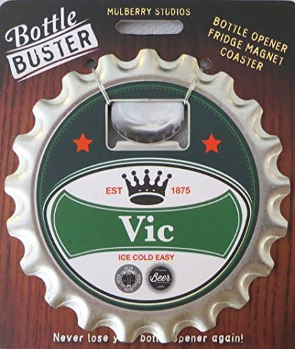 Mulberry Studio Bottle Opener Fridge Magnet Coaster All in One - Vic