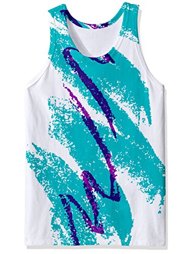 RAISEVERN 3D Paper Cup lustige Druckmuster realistische Underwaist Gym Tanktops für Herren große