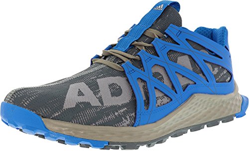 adidas Performance Men's Vigor Bounce m Trail Runner, Grey/Onix/Shock Blue, 10 M US
