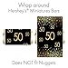 Black and Gold 50th Birthday Party Mini Candy Bar Wrappers - 42 Stickers