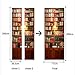 SENGE Bookshelf Door Wall Murals Door Murals Door Decals Door Wall Sticker Bookcase Door Wall Stickers Wallpaper Mural DIY Home Decor Poster Decoration (4#Bookshelf)