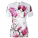 QinYing Women Breathable Cycling Jersey Red Flower Shirt Short Sleeve