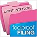 Pendaflex Two-Tone Color File Folders, Letter Size, 1/3 Cut, Pink, 100 Per box (152 1/3 PIN), 12 x 9.88 x 2.38 inches