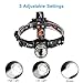 CrazyFire LED Headlamp Headlight Zoomable 3 Modes Runners Headlamps Led for Hiking,Camping,Reading,Fishing,Hunting,Outdoor Sports(Grey)