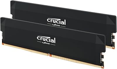 Crucial Pro DDR5 RAM 64GB Kit 2x32GB 6400MHz CL40 Black Memory