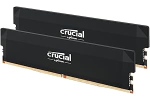 Crucial Pro DDR5 RAM 32GB Kit (2x16GB) 6400MHz CL38, Overclocking Desktop Gaming Memory, Intel XMP 3.0 & AMD Expo Compatible 