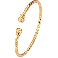 U7 Unisex Simple Cuff Bracelet 18K Real Gold Platinum Plated Fine Bracelets Fashion Jewelry Open Bangle Cuff Bracelets, Twisted or Heart Style