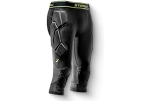 Storelli BodyShield 3/4 Goalkeeper Leggings 2, High-Impact Protection Sweat-Wicking, UV-Resistant Athletic Bottoms for Soccer