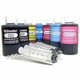 Genuine Stratitec Inkjet Ink Refill Kit Black and Color (595ml) - Universal ink compatibility Made in USA
