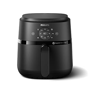 ‎PHILIPS Friggitrice ad Aria Airfryer Serie 5000 L, 4.1 L (0.8 Kg), Airfryer 13 in 1, Connesso al WiFi, 90% di Grassi in meno con Tecnologia Rapid Air, app HomeID (HD9255/80)