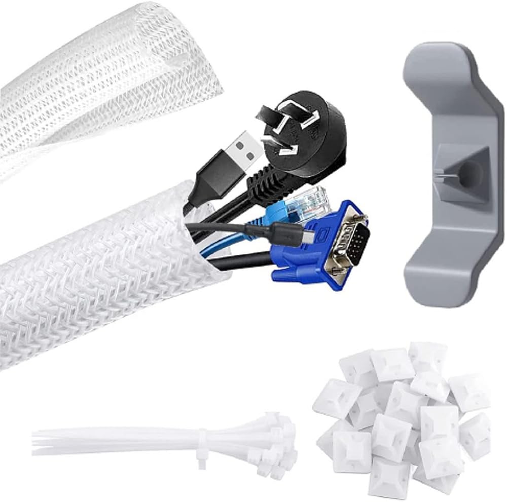 Aleex-A Self-Wrap Cable Management Sleeve 3.05m, 13-20mm Diameter, 20x Mount