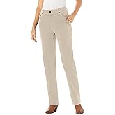 Woman Within Plus Size Corduroy Straight Leg Jeans