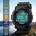 Gosasa Sports Waterproof Digital Fitness Watch Pedometer Multifunction Men's Wristwatches Blue