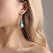 ILJILU 1 X Fashion Women's Retro Turquoise Rhinestone Earrings Necklace Jewelry Set