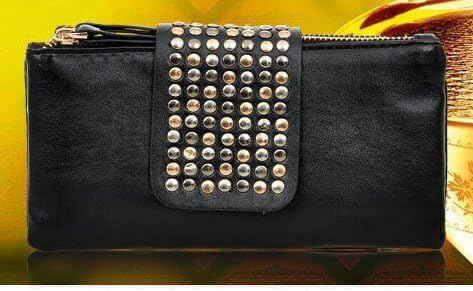 PU Leather fashion designer Rivet bag women wallet Clutch Bag Foctory Price A17