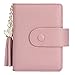 ZOOEASS Women's Mini Credit Card Case Wallet with ID Window and Card Holder purse 9 Colors(Pink)