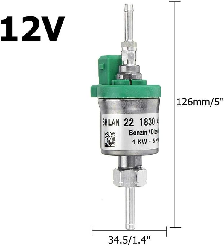 likeitwell 12V 1KW-5KW Electric Fuel Pump Accessories ，Gas Diesel Inline Electric Fuel Pump Kit Air Parking Heater Fuel Pump