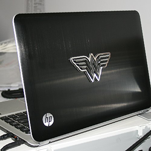 Fan Emblems Wonder Woman Logo 3D Car Emblem Black/Chrome, DC Comics Automotive Sticker Decal Badge Flexes to Fully Adhere to Cars, Trucks, Motorcycles, Laptops, Windows, Almost Anything - Thumbnail 4
