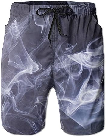 DevonNight Mens Beach Wear Fantasy Smoke Swim Trunks Quick-dry Casual Short