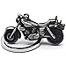 Krator HBK-B Keychain (New 3D Motorcycle Cruiser Bike Key Ring Chain Motor Keyring Gray Metal)