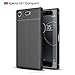 Cocomii Stitch Leather Design Sony Xperia XZ1 Compact Case, Slim Thin Glossy Soft TPU Silicone Rubber Gel Luxury Leather Pattern Fashion Bumper Cover Compatible with Sony Xperia XZ1 Compact (Black)
