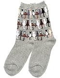 K. Bell Cat Tails Gray Socks: Feline Lovers Apparel (Women's Shoe Sizes 4-10)