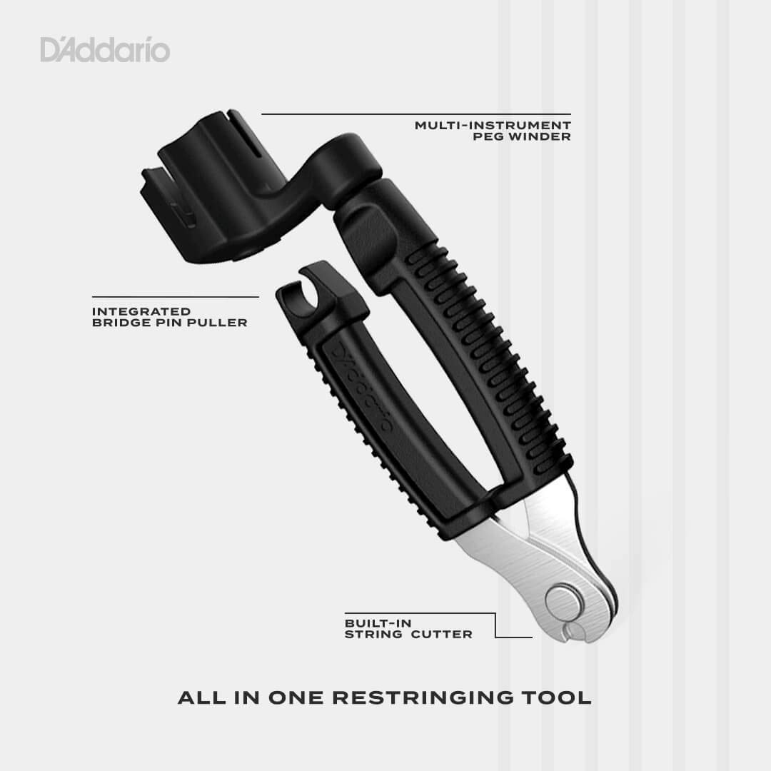 D'Addario ProWinder String Winder and Cutter, Black Buy Online in